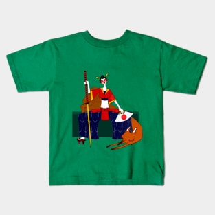 Samurai geisha Kids T-Shirt